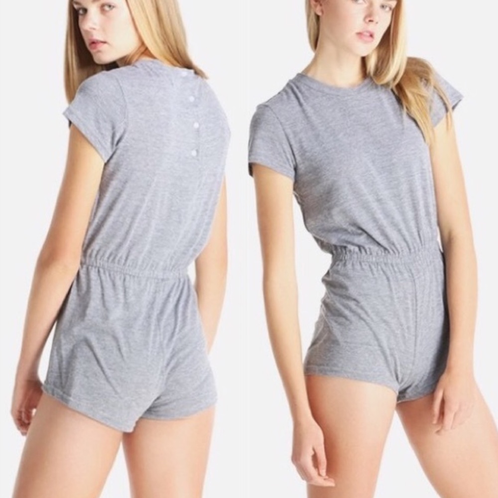 American Apparel Gray T-Shirt Romper